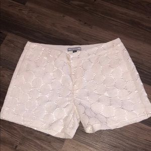 White Floral Lace Eden Society Shorts